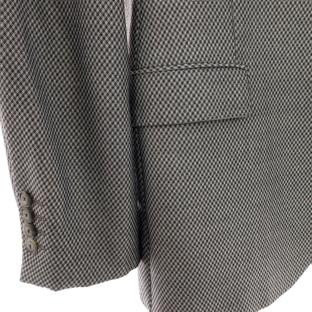 【中古】エンポリオ アルマーニ EMPORIO ARMANI M LINE レーヨンウールポリエステル チェック テーラードジャケット グレーxブラック【サイズ48】【 状態ランクC 】【 メンズ 】