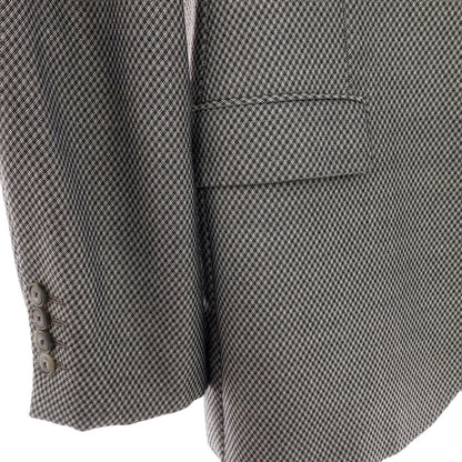 【中古】エンポリオ アルマーニ EMPORIO ARMANI M LINE レーヨンウールポリエステル チェック テーラードジャケット グレーxブラック【サイズ48】【 状態ランクC 】【 メンズ 】