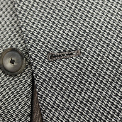 【中古】エンポリオ アルマーニ EMPORIO ARMANI M LINE レーヨンウールポリエステル チェック テーラードジャケット グレーxブラック【サイズ48】【 状態ランクC 】【 メンズ 】