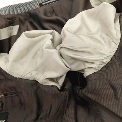 【中古】エンポリオ アルマーニ EMPORIO ARMANI M LINE レーヨンウールポリエステル チェック テーラードジャケット グレーxブラック【サイズ48】【 状態ランクC 】【 メンズ 】