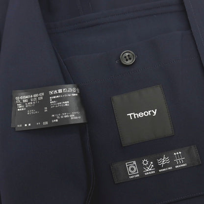 【中古】セオリー theory ストレッチ ナイロン 2B カジュアルジャケット ネイビー【サイズ38】【 状態ランクB 】【 メンズ 】