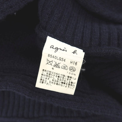 【中古】アニエスベー agnes b. ウール ショールカラー カーディガン ネイビー【サイズ2】【 状態ランクB 】【 メンズ 】