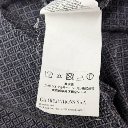 【SALE30%OFF/返品不可】【中古】アルマーニ コレッツォーニ ARMANI COLLEZIONI レーヨンポリウレタン クルーネック 長袖Ｔシャツ ネイビーxグレー【 サイズS 】【 状態ランクB 】【 メンズ 】