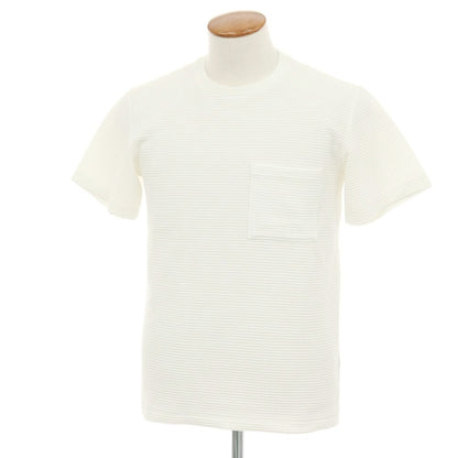 【中古】ジョゼフオム JOSEPH HOMME トリアセテートポリエステル ワッフル クルーネック 半袖ポケットTシャツ ホワイト【サイズ46】【 状態ランクB 】【 メンズ 】