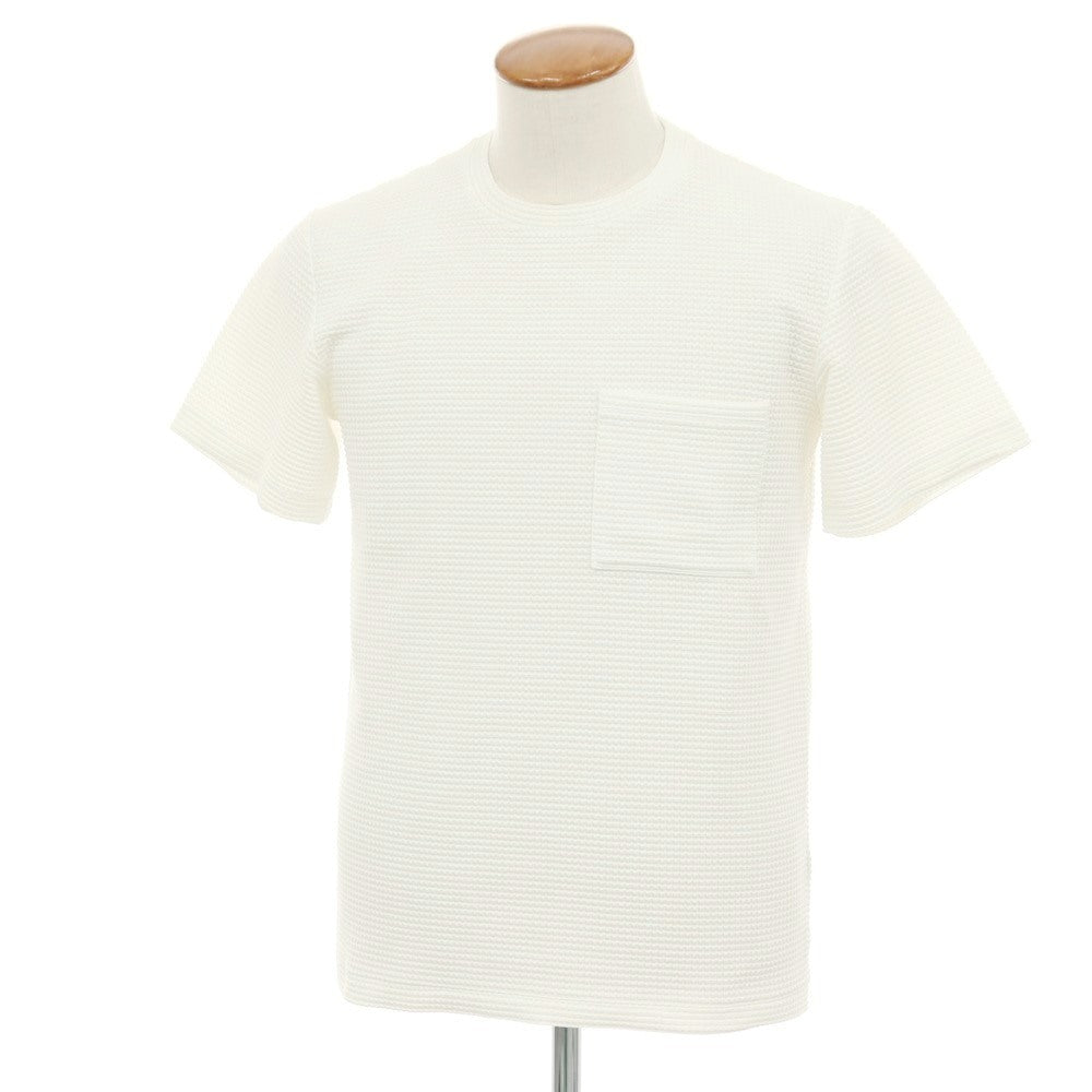 【中古】ジョゼフオム JOSEPH HOMME トリアセテートポリエステル ワッフル クルーネック 半袖ポケットTシャツ ホワイト【サイズ46】【 状態ランクB 】【 メンズ 】