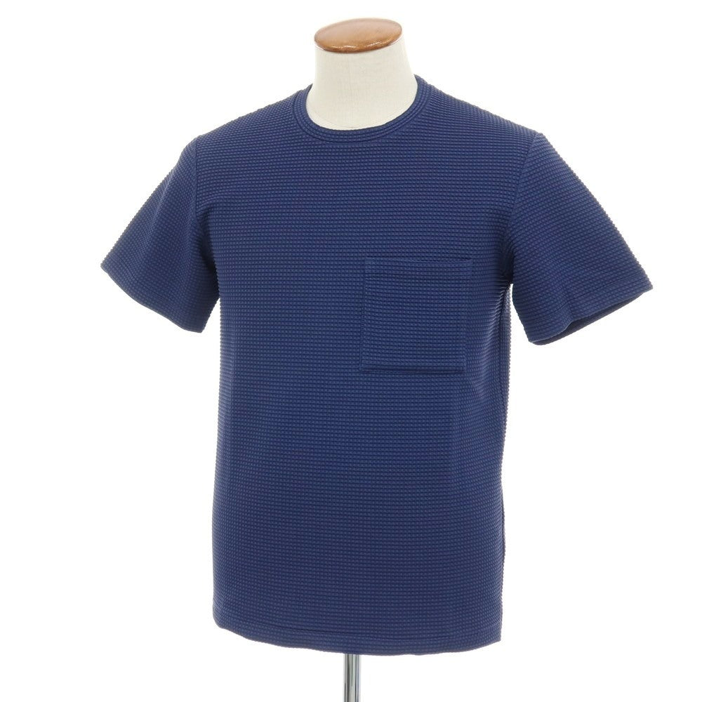 【中古】ジョゼフオム JOSEPH HOMME トリアセテートポリエステル ワッフル クルーネック 半袖ポケットTシャツ ライトネイビー【サイズ46】【 状態ランクB 】【 メンズ 】