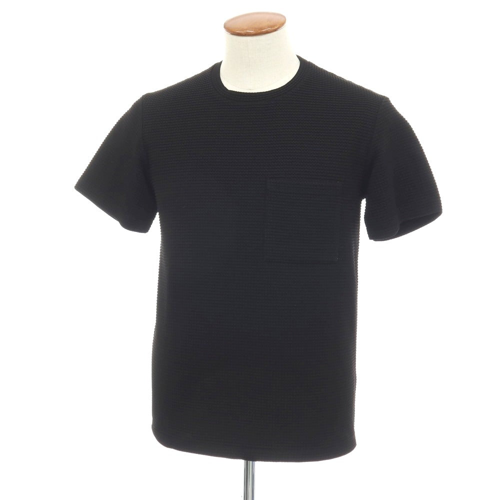 【中古】ジョゼフオム JOSEPH HOMME トリアセテートポリエステル ワッフル クルーネック 半袖ポケットTシャツ ブラック【サイズ46】【 状態ランクB 】【 メンズ 】