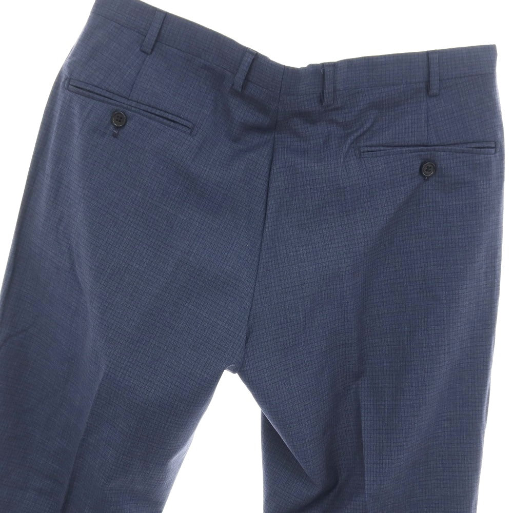 【SALE30%OFF/返品不可】【中古】エンポリオ アルマーニ EMPORIO ARMANI ウール チェック ドレススラックスパンツ ネイビー【 サイズ50 】【 状態ランクB 】【 メンズ 】