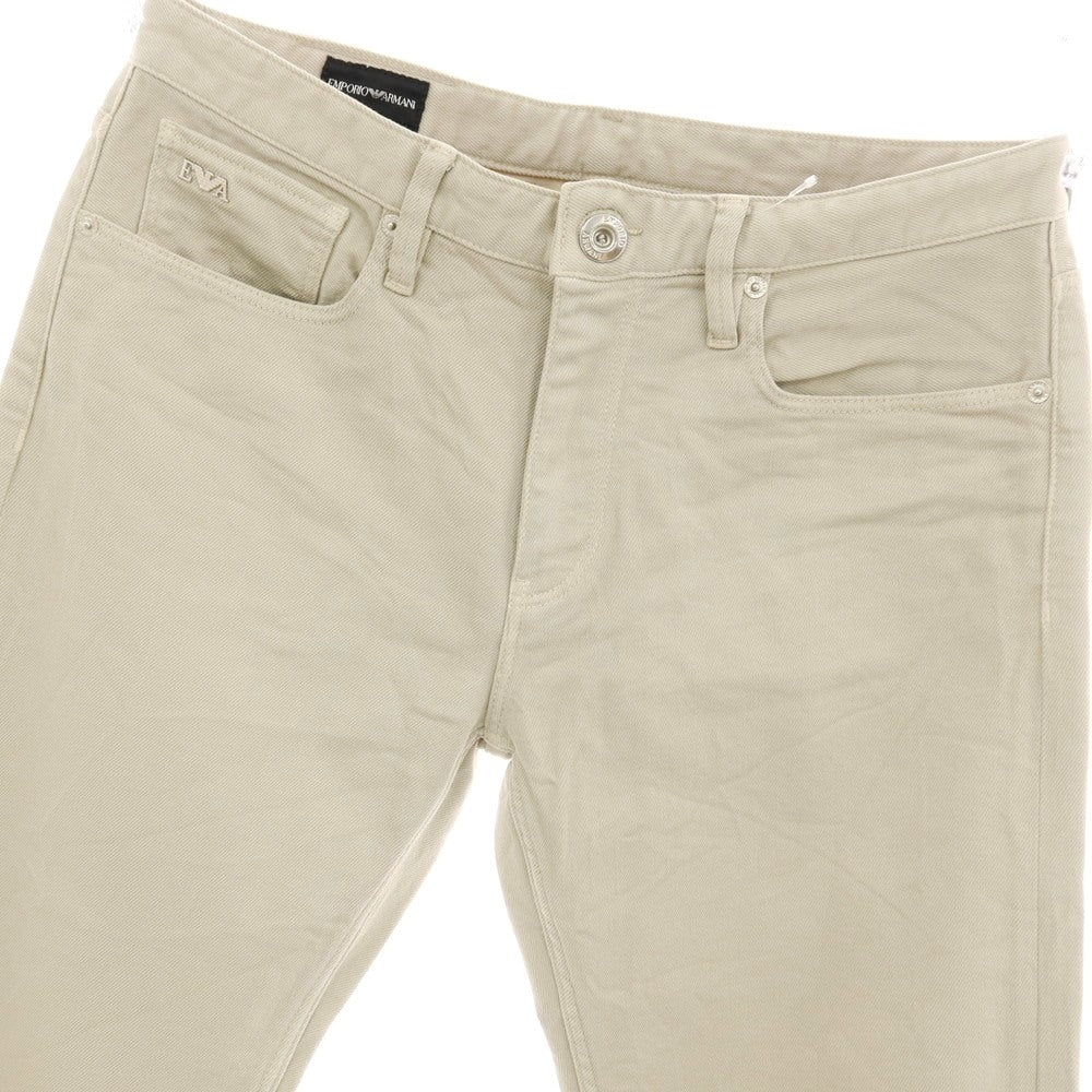 【中古】エンポリオ アルマーニ EMPORIO ARMANI ストレッチ コットン 5ポケットパンツ ベージュ【サイズ32】【 状態ランクB 】【 メンズ 】