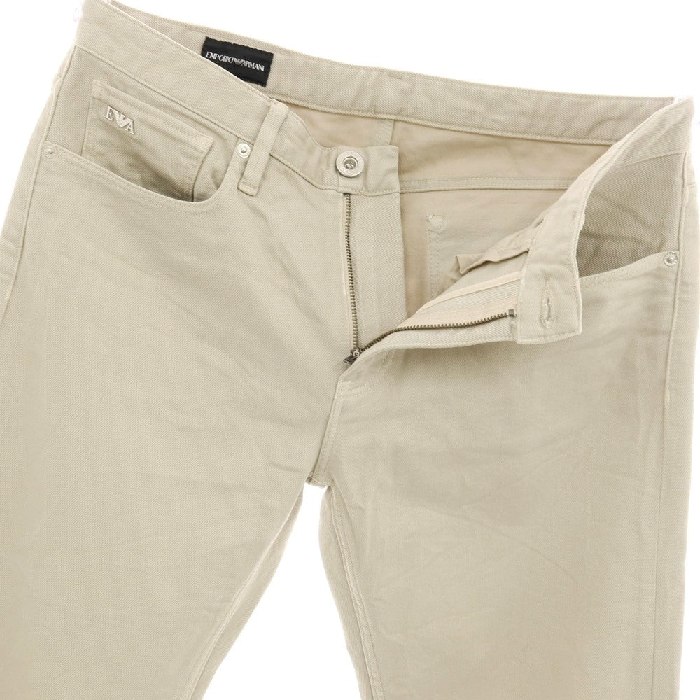【中古】エンポリオ アルマーニ EMPORIO ARMANI ストレッチ コットン 5ポケットパンツ ベージュ【サイズ32】【 状態ランクB 】【 メンズ 】
