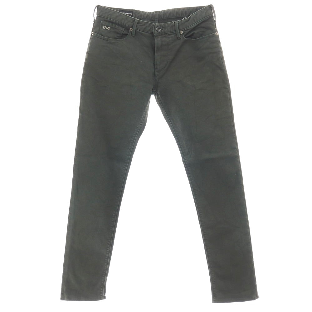 【中古】エンポリオ アルマーニ EMPORIO ARMANI ストレッチ コットン 5ポケットパンツ ダークオリーブグレー系【サイズ32】【 状態ランクB 】【 メンズ 】
