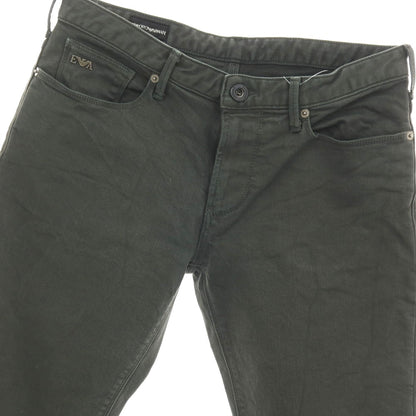 【中古】エンポリオ アルマーニ EMPORIO ARMANI ストレッチ コットン 5ポケットパンツ ダークオリーブグレー系【サイズ32】【 状態ランクB 】【 メンズ 】