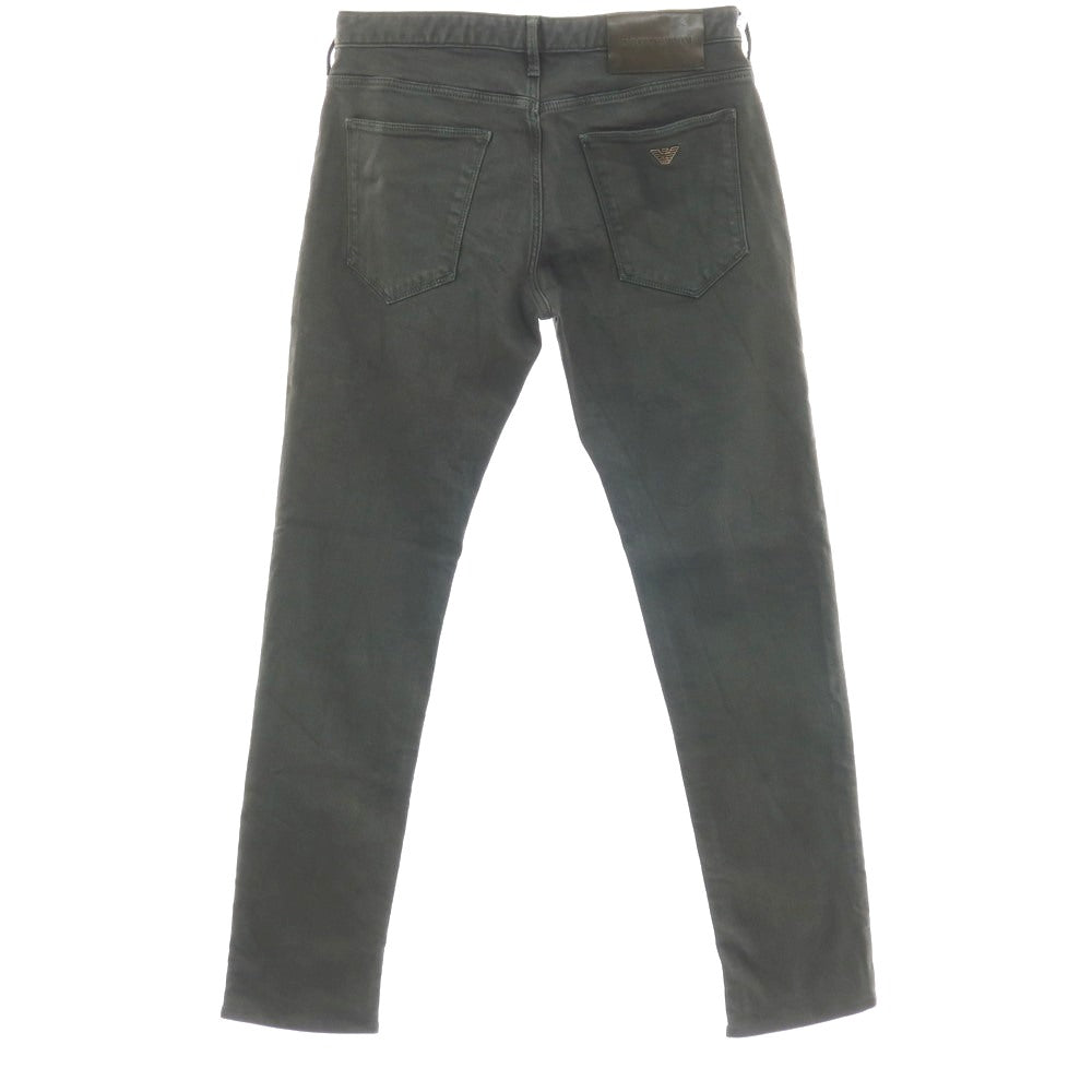 【中古】エンポリオ アルマーニ EMPORIO ARMANI ストレッチ コットン 5ポケットパンツ ダークオリーブグレー系【サイズ32】【 状態ランクB 】【 メンズ 】