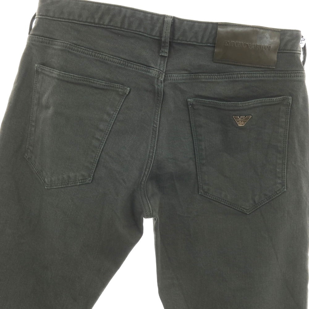 【中古】エンポリオ アルマーニ EMPORIO ARMANI ストレッチ コットン 5ポケットパンツ ダークオリーブグレー系【サイズ32】【 状態ランクB 】【 メンズ 】
