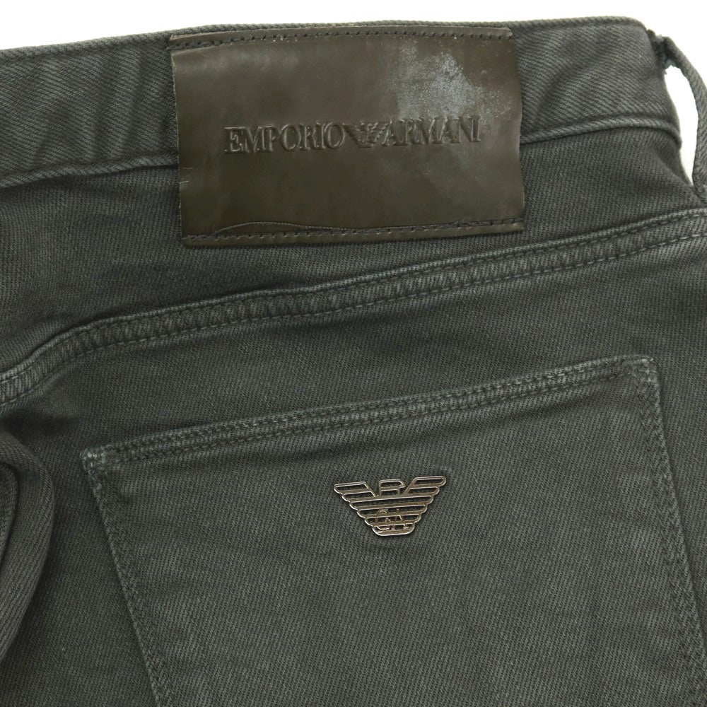 【中古】エンポリオ アルマーニ EMPORIO ARMANI ストレッチ コットン 5ポケットパンツ ダークオリーブグレー系【サイズ32】【 状態ランクB 】【 メンズ 】