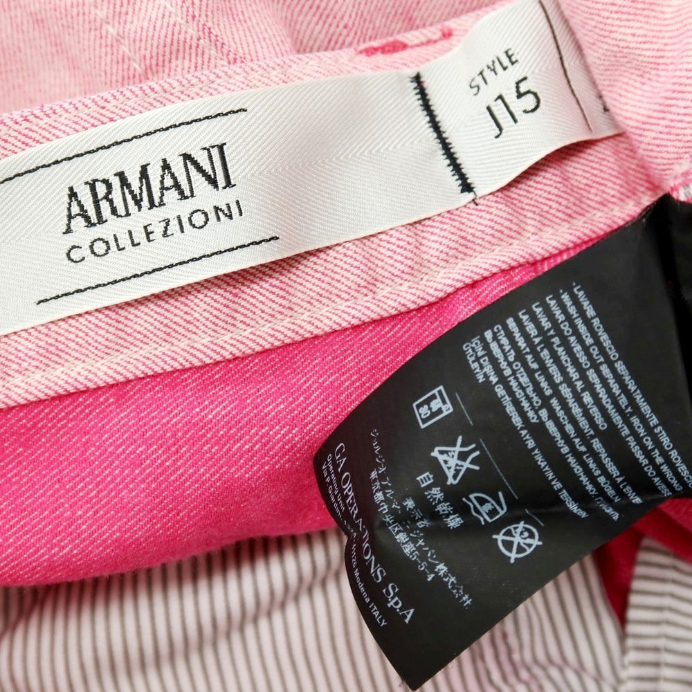 【中古】アルマーニ コレッツォーニ ARMANI COLLEZIONI ストレッチ コットン 5ポケットパンツ ピンク【サイズ31】【 状態ランクB 】【 メンズ 】