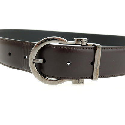 【中古】サルヴァトーレフェラガモ Salvatore Ferragamo レザー ベルト ダークブラウン【サイズ表記なし（約93.5cm位）】【 状態ランクB 】【 メンズ 】