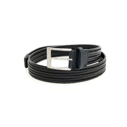 【中古】セオリー theory エラスティック メッシュレザーベルト ブラックxシルバー【サイズ34】【 状態ランクB 】【 メンズ 】
