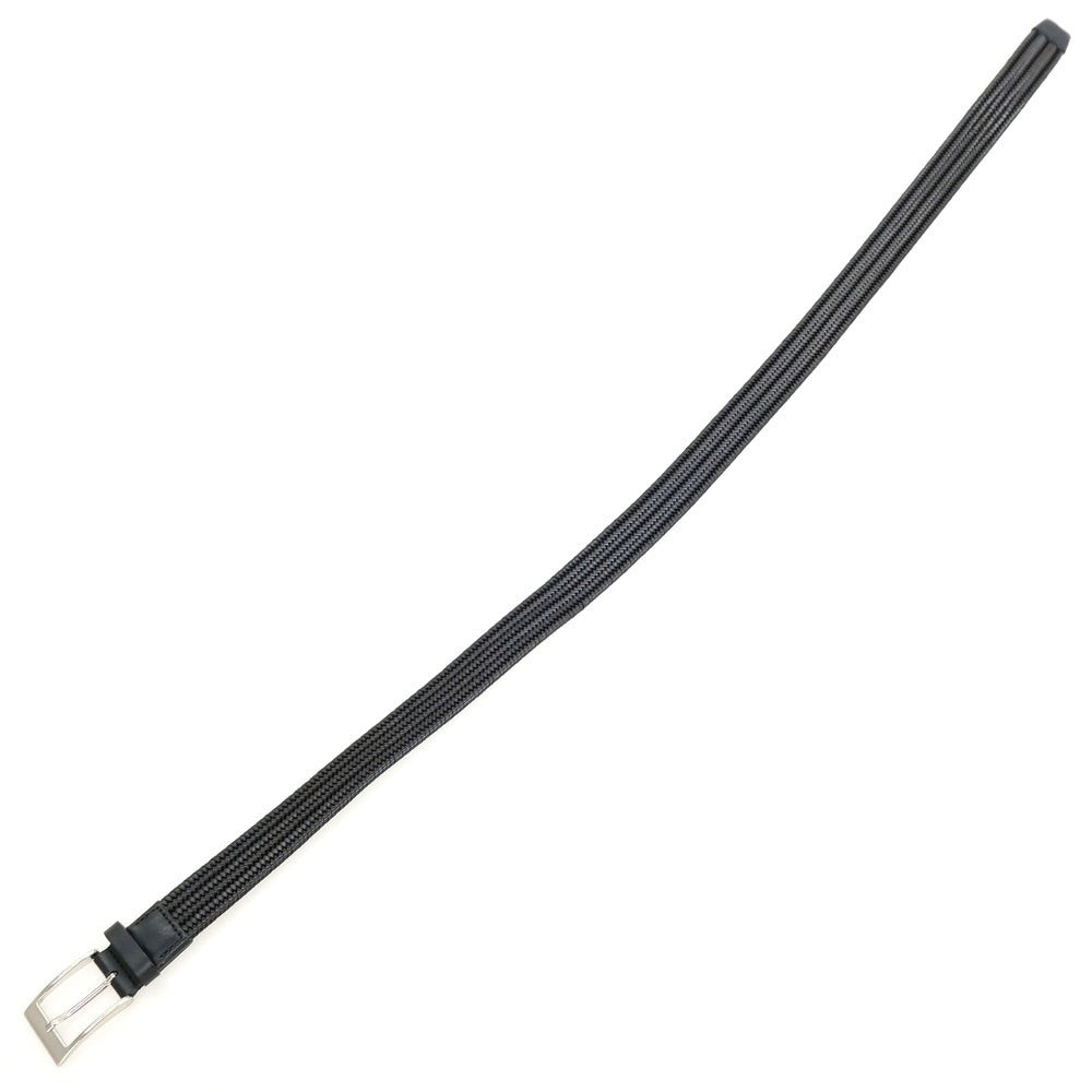 【中古】セオリー theory エラスティック メッシュレザーベルト ブラックxシルバー【サイズ34】【 状態ランクB 】【 メンズ 】