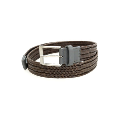 【SALE30%OFF/返品不可】【中古】セオリー theory エラスティック メッシュレザーベルト ブラウンxグレー【 サイズ34 】【 状態ランクB 】【 メンズ 】