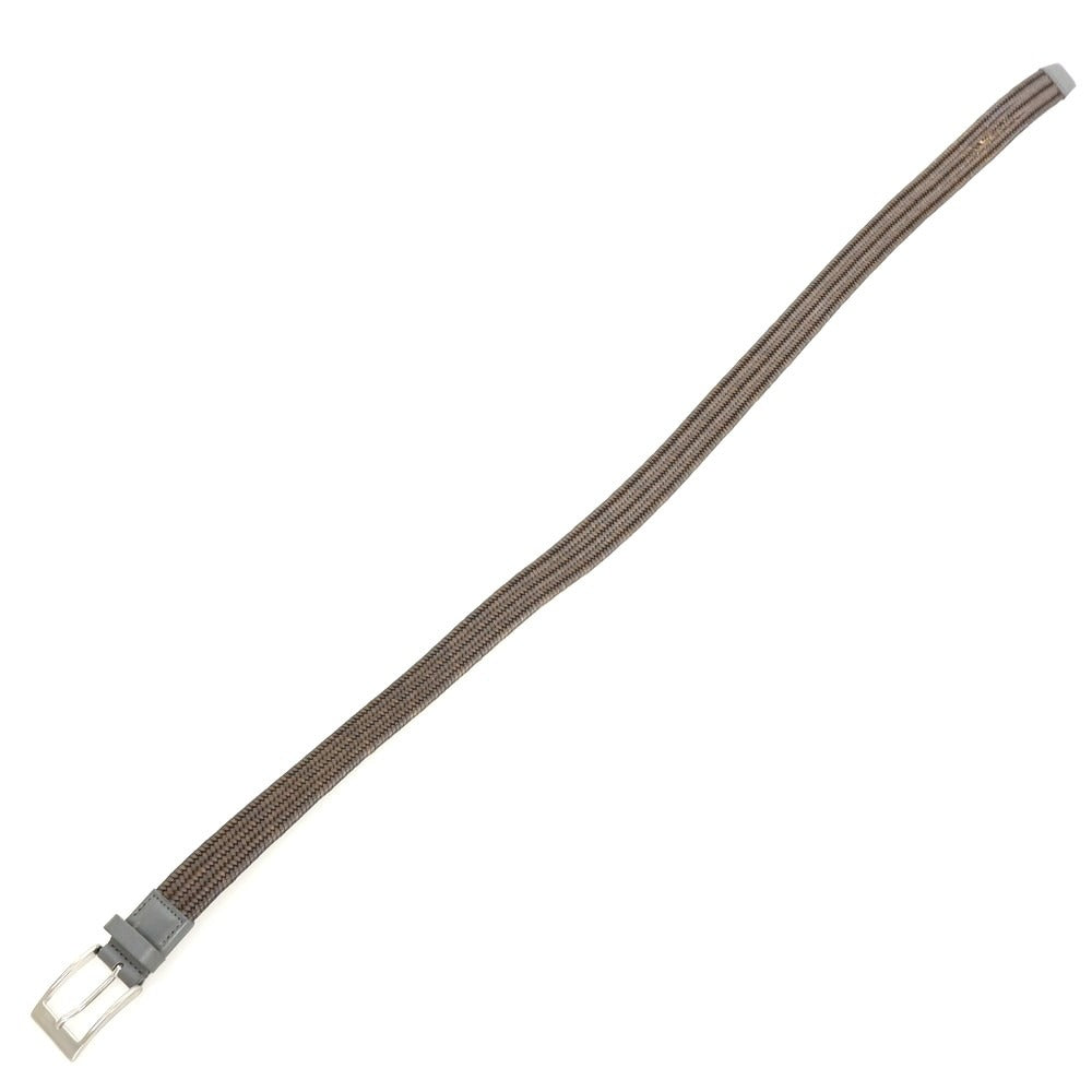 【中古】セオリー theory エラスティック メッシュレザーベルト ブラウンxグレー【サイズ34】【 状態ランクB 】【 メンズ 】