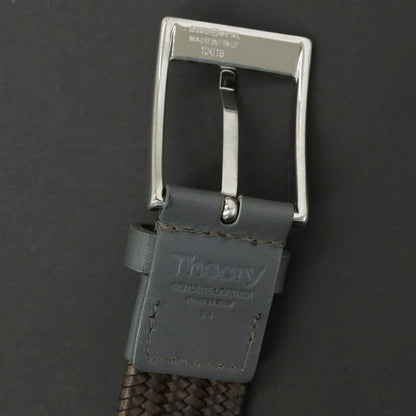 【SALE30%OFF/返品不可】【中古】セオリー theory エラスティック メッシュレザーベルト ブラウンxグレー【 サイズ34 】【 状態ランクB 】【 メンズ 】