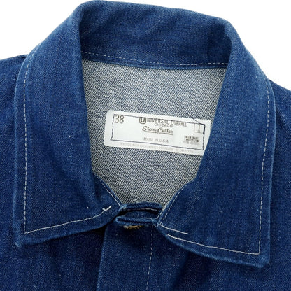 【中古】ユニバーサルオーバーオール UNIVERSAL OVERALL Stone Cutter コットン デニム カバーオール ネイビー【サイズ38】【 状態ランクC 】【 メンズ 】