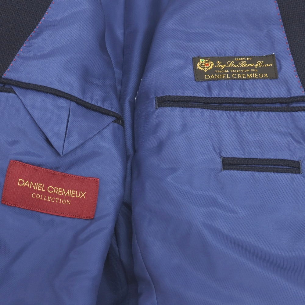 【中古】ダニエルクレミュ DANIEL CREMIEUX ウール 3つボタン テーラードジャケット ネイビー【サイズ50】【 状態ランクB 】【 メンズ 】