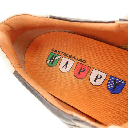 【中古】カステルバジャック CASTELBAJAC レザー スニーカー ブラック【サイズ24.5】【 状態ランクB 】【 メンズ 】