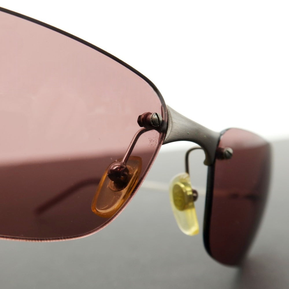 【中古】ジョルジオアルマーニ GIORGIO ARMANI リムレス サングラス シルバーxワイン系【サイズ63□16 125】【 状態ランクC 】【 メンズ 】