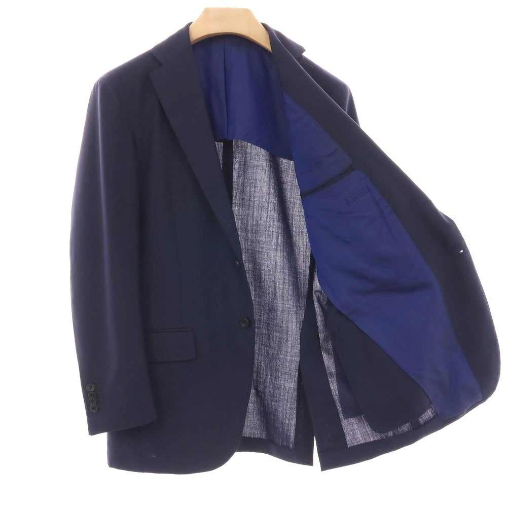【中古】リングヂャケット RING JACKET MEISTER モヘヤ 3つボタンスーツ ネイビー【サイズ表記なし（M位)】【 状態ランクB 】【 メンズ 】