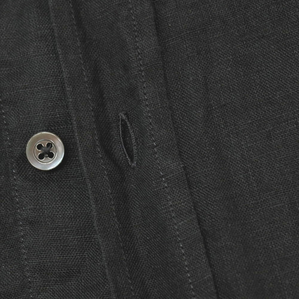 【中古】アルマーニ コレッツォーニ ARMANI COLLEZIONI リネン レギュラーカラー 半袖シャツ ブラック【サイズXL】【 状態ランクC 】【 メンズ 】