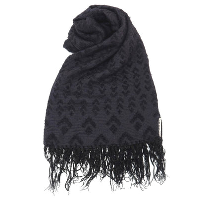 【中古】ジョルジオアルマーニ GIORGIO ARMANI レーヨンシルク ジャカード ストール ダークネイビーxブラック【 状態ランクB 】【 メンズ 】