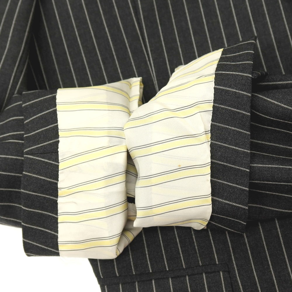【中古】ポールスチュアート PAUL STUART ウール ストライプ 2つボタンスーツ グレー【サイズ38】【 状態ランクD 】【 メンズ 】