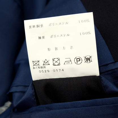【中古】タカシマヤ takashimaya ELEFIT ウール シャドウストライプ 2つボタンスーツ ネイビー【サイズ表記なし（S位）】【 状態ランクB 】【 メンズ 】