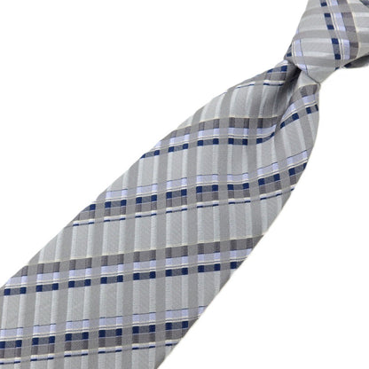 【SALE30%OFF/返品不可】【中古】ポールスチュアート PAUL STUART シルク チェック柄ネクタイ グレー【 状態ランクC 】【 メンズ 】