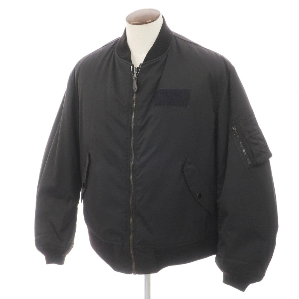 【中古】シオタ CIOTA ナイロンコットン系 MA-1 フライトジャケット 中綿ブルゾン ブラック【サイズ表記なし（L位）】【 状態ランクB 】【 メンズ 】