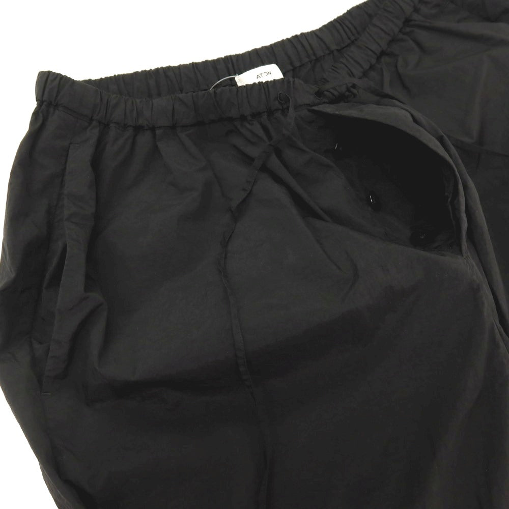 【中古】エイトン ATON ナイロン イージーパンツ ブラック【サイズ4】【 状態ランクB 】【 メンズ 】