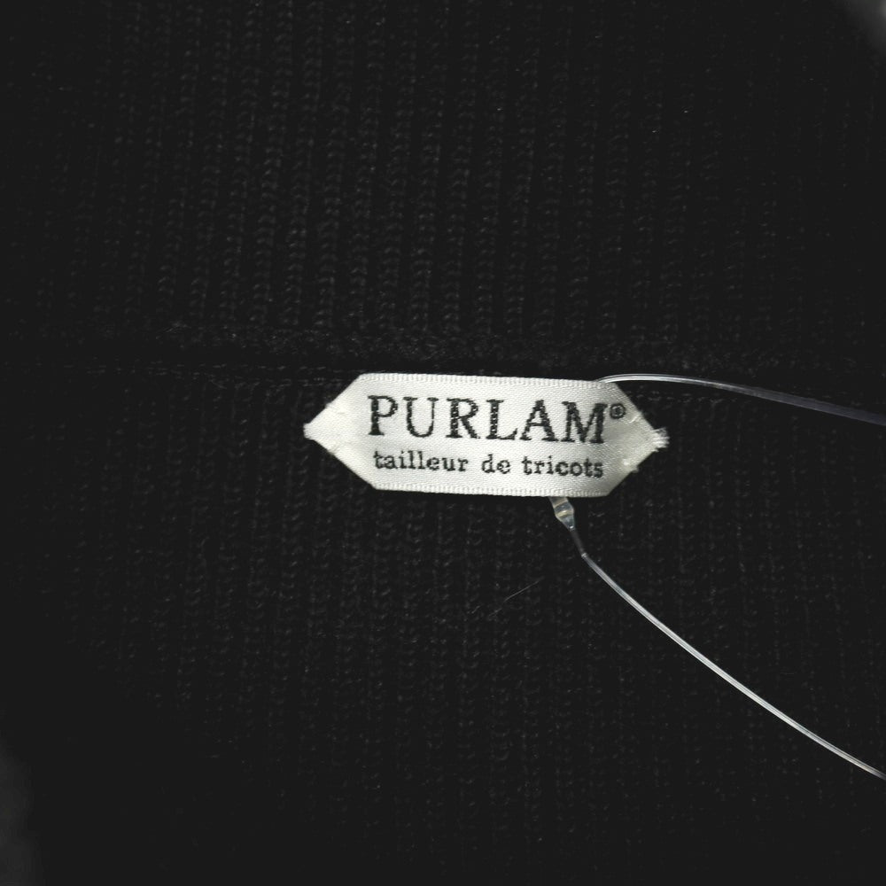 【中古】プラム PURLAM ミドルゲージ ポリエステルウール ハイネック プルオーバーニット ブラック【サイズ3】【 状態ランクB 】【 メンズ 】