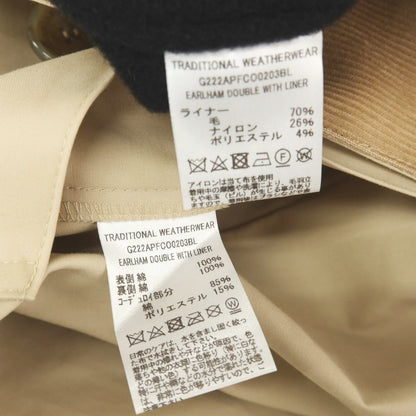 【中古】トラディショナルウェザーウェア Traditional Weatherwear コットン ストームシール ダブルブレストコート ベージュ【サイズ36】【 状態ランクB 】【 メンズ 】