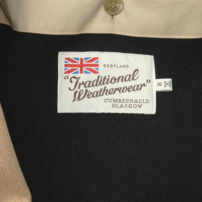 【中古】トラディショナルウェザーウェア Traditional Weatherwear コットン ストームシール ダブルブレストコート ベージュ【サイズ36】【 状態ランクB 】【 メンズ 】
