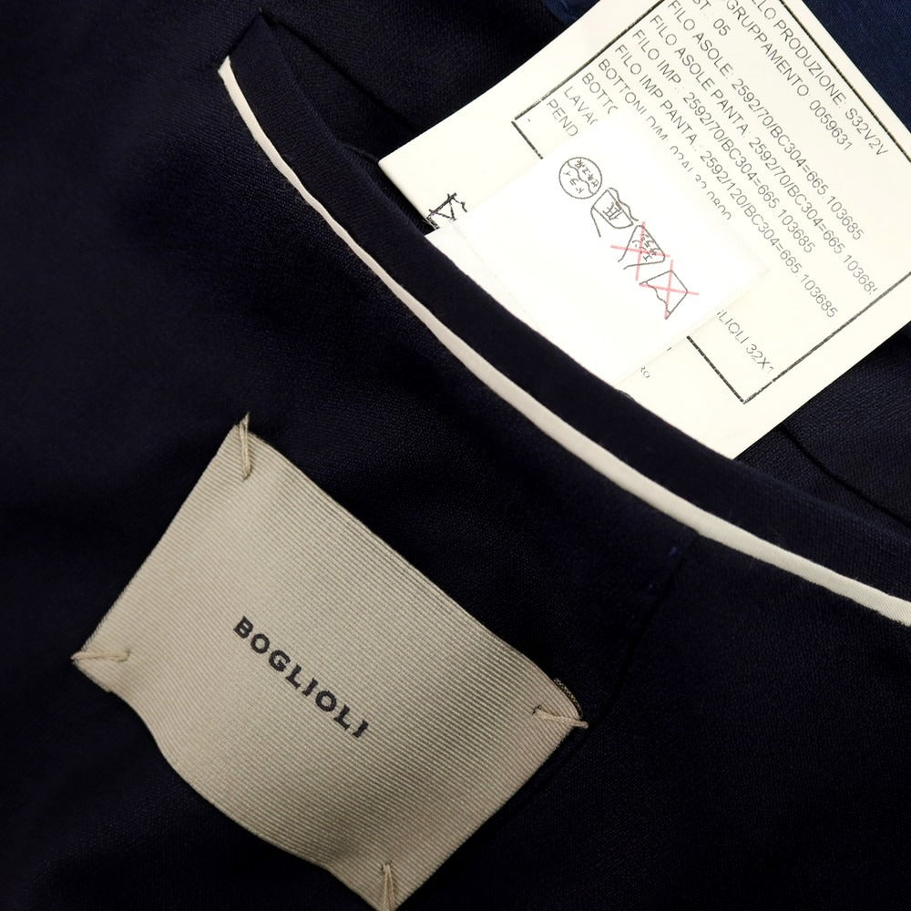 【中古】ボリオリ BOGLIOLI HAMPTON ウール 3B テーラードジャケット ネイビー【サイズ44】【 状態ランクC 】【 メンズ 】 [BPD]