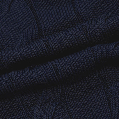 【SALE30%OFF/返品不可】【中古】トラディショナルウェザーウェア Traditional Weatherwear コットン ケーブル編み Vネック プルオーバーニット ネイビーxホワイト【 サイズS 】【 状態ランクA 】【 メンズ 】