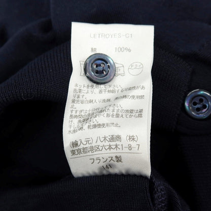 【中古】ルトロワ Letroyes コットン 半袖ポロシャツ ダークネイビー【サイズL】【 状態ランクA 】【 メンズ 】
