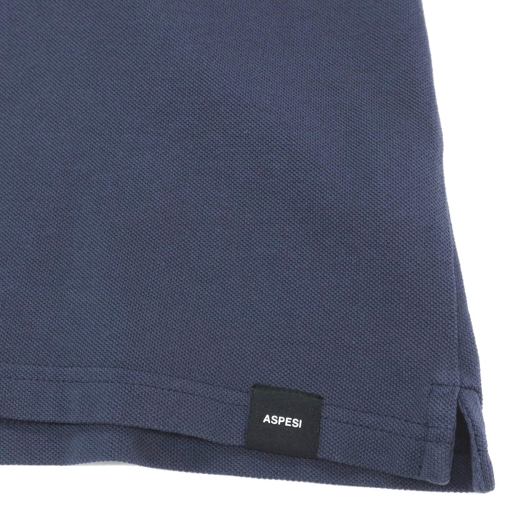 【SALE30%OFF/返品不可】【中古】アスペジ ASPESI コットン 鹿の子 半袖ポロシャツ ネイビー【 サイズL 】【 状態ランクC 】【 メンズ 】