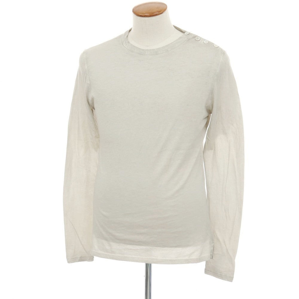 【中古】マジェスティック フィラチュール オム MAJESTIC FILATURES HOMME コットン クルーネック 長袖Ｔシャツ ライトグレージュ系【サイズM】【 状態ランクB 】【 メンズ 】