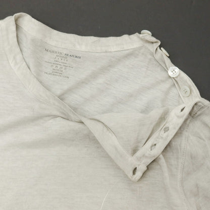 【SALE30%OFF/返品不可】【中古】マジェスティック フィラチュール オム MAJESTIC FILATURES HOMME コットン クルーネック 長袖Ｔシャツ ライトグレージュ系【 サイズM 】【 状態ランクB 】【 メンズ 】