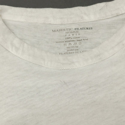 【SALE30%OFF/返品不可】【中古】マジェスティック フィラチュール オム MAJESTIC FILATURES HOMME コットン クルーネック 長袖Ｔシャツ ライトグレージュ系【 サイズM 】【 状態ランクB 】【 メンズ 】