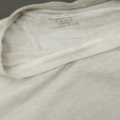 【SALE30%OFF/返品不可】【中古】マジェスティック フィラチュール オム MAJESTIC FILATURES HOMME コットン クルーネック 長袖Ｔシャツ ライトグレージュ系【 サイズM 】【 状態ランクB 】【 メンズ 】