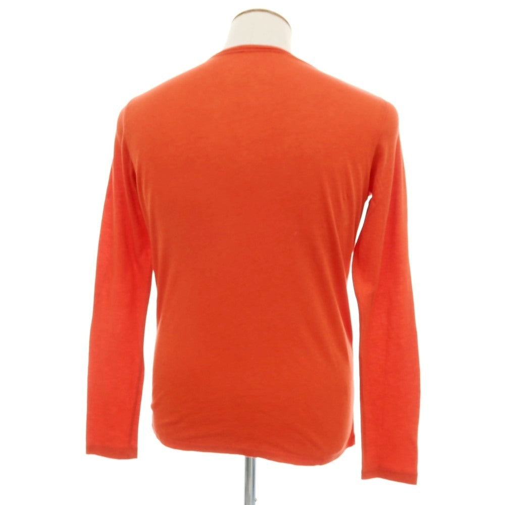 【中古】マジェスティック フィラチュール オム MAJESTIC FILATURES HOMME コットンカシミヤ ヘンリーネック 長袖Ｔシャツ オレンジ【サイズM】【 状態ランクB 】【 メンズ 】